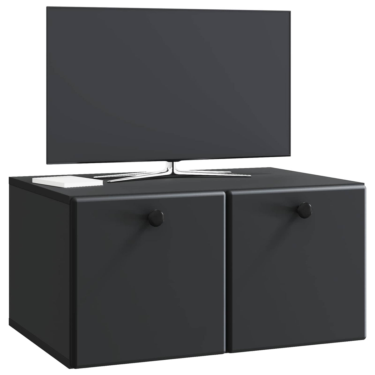 Vidaxl wandbeugel tv-kast 59,5 x 41 x 30 cm zwart bewerkt hout