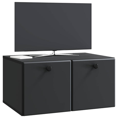 Vidaxl wandbeugel tv-kast 59,5 x 41 x 30 cm zwart bewerkt hout