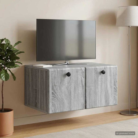 Vidaxl wandbeugel tv-kast 59,5 x 41 x 30 cm grijs sonoma bewerkt hout