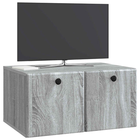 Vidaxl wandbeugel tv-kast 59,5 x 41 x 30 cm grijs sonoma bewerkt hout