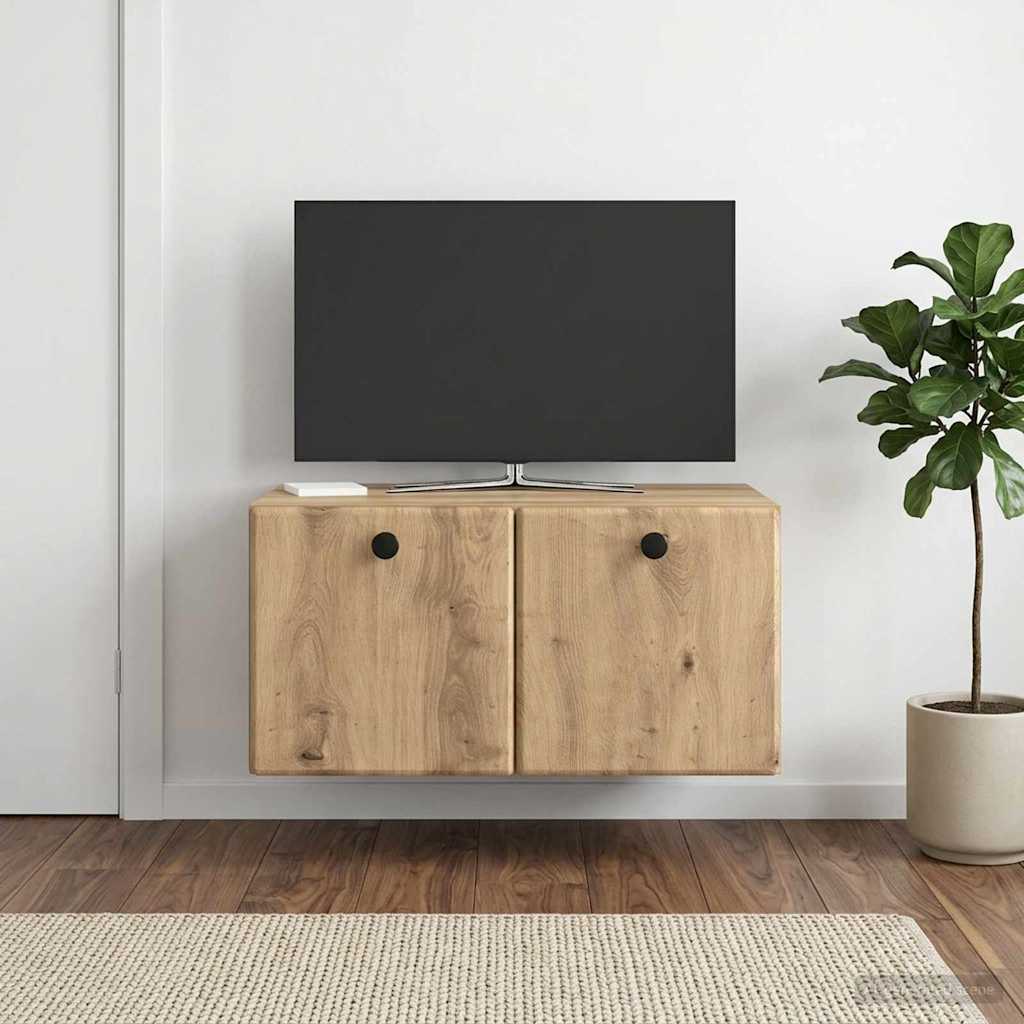 Vidaxl wandbeugel tv-kast 59,5 x 41 x 30 cm artisanaal eiken