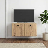 Vidaxl wandbeugel tv-kast 59,5 x 41 x 30 cm artisanaal eiken
