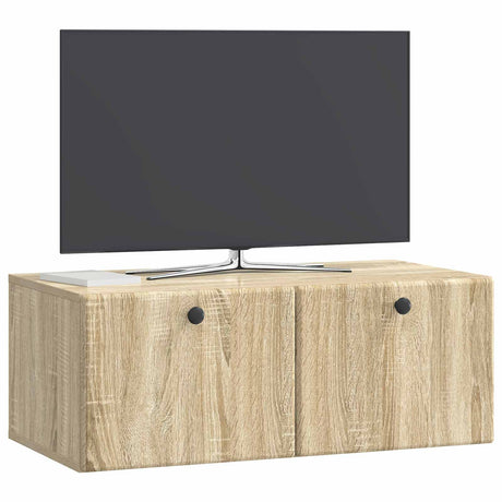 Vidaxl wandbeugel tv-kast 78,5 x 41 x 30 cm sonoma eiken bewerkt hout