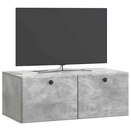 Vidaxl wandbeugel tv-kast 78,5 x 41 x 30 cm betongrijs bewerkt hout
