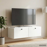 Vidaxl wandbeugel tv-kast 98 x 41 x 30 cm wit bewerkt hout