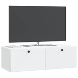 Vidaxl wandbeugel tv-kast 98 x 41 x 30 cm wit bewerkt hout