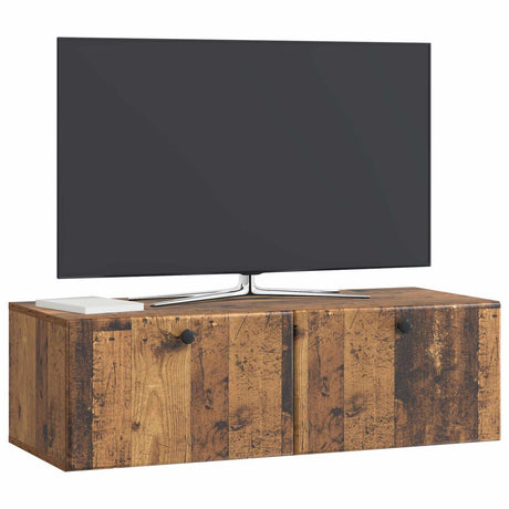 Vidaxl wandbeugel tv-kast 98 x 41 x 30 cm oud hout bewerkt hout