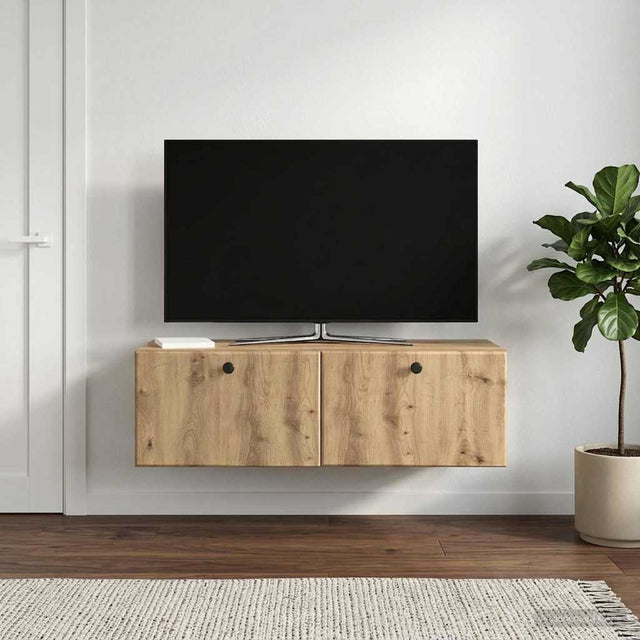 Vidaxl wandbeugel tv-kast 98 x 41 x 30 cm artisanaal eiken