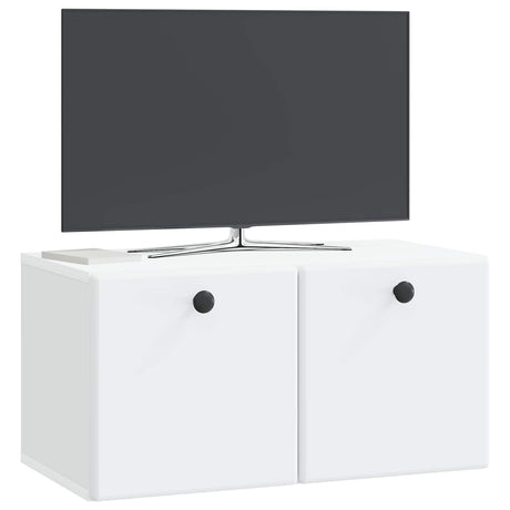Vidaxl wandbeugel tv-kast 59,5 x 31 x 30 cm wit bewerkt hout
