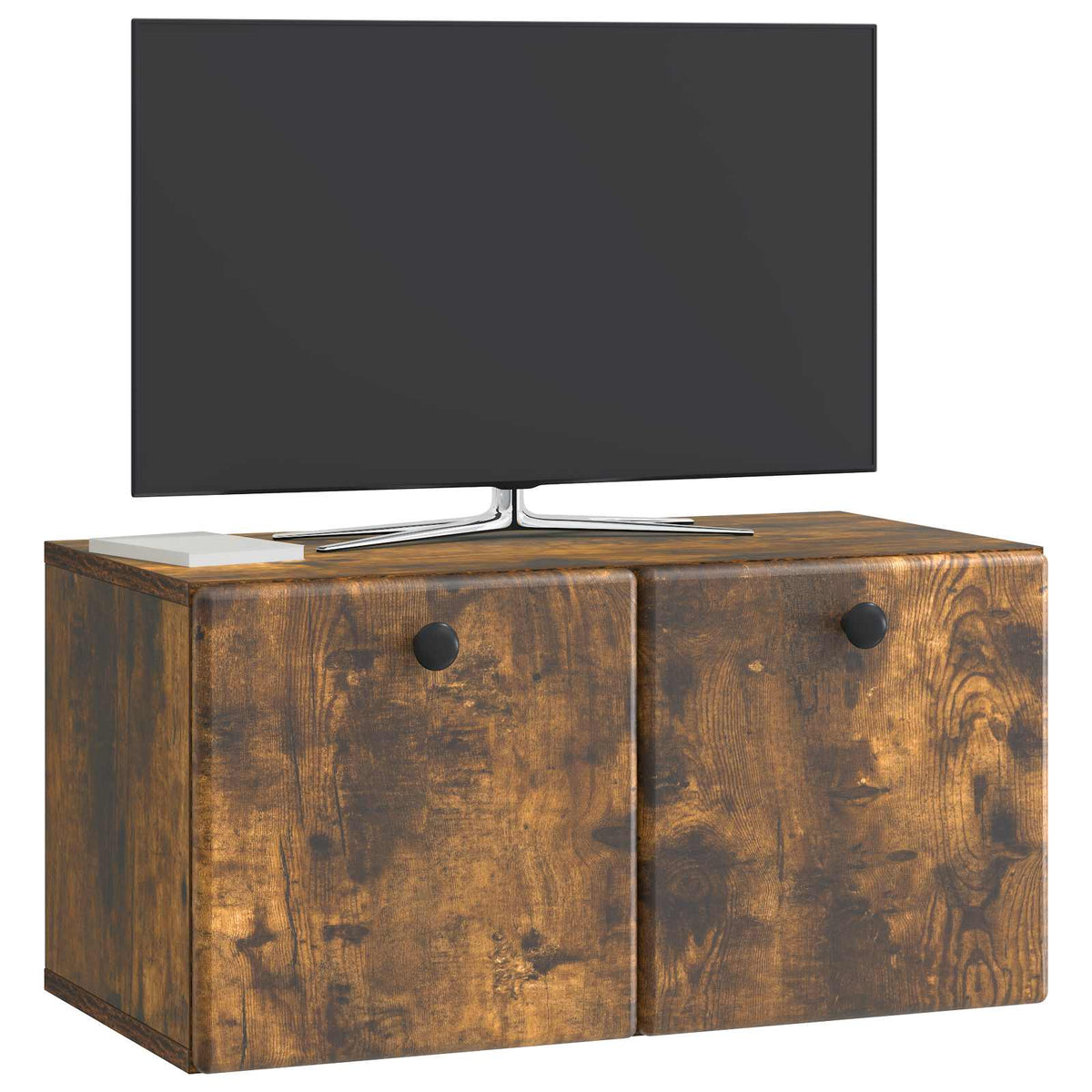 Vidaxl wandbeugel tv-kast 59,5 x 31 x 30 cm gerookt eiken bewerkt hout