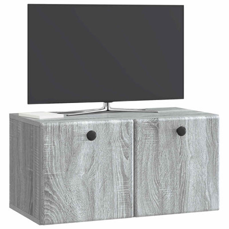 Vidaxl wandbeugel tv-kast 59,5 x 31 x 30 cm grijs sonoma bewerkt hout