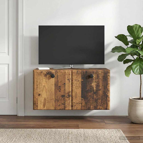 Vidaxl wandbeugel tv-kast 59,5 x 31 x 30 cm oud hout bewerkt hout