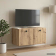 Vidaxl wandbeugel tv-kast 59,5 x 31 x 30 cm artisanaal eiken