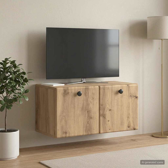 Vidaxl wandbeugel tv-kast 59,5 x 31 x 30 cm artisanaal eiken