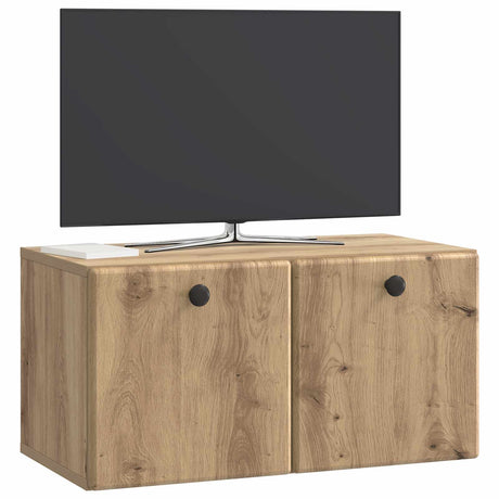 Vidaxl wandbeugel tv-kast 59,5 x 31 x 30 cm artisanaal eiken