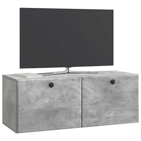 Vidaxl wandbeugel tv-kast 78,5 x 31 x 30 cm betongrijs bewerkt hout