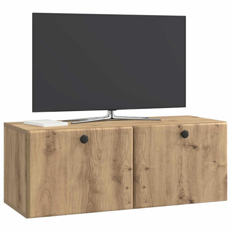 Vidaxl wandbeugel tv-kast 78,5 x 31 x 30 cm artisanaal eiken