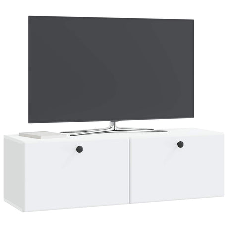 Vidaxl wandbeugel tv-kast 98 x 31 x 30 cm wit bewerkt hout