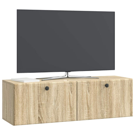 Vidaxl wandbeugel tv-kast 98 x 31 x 30 cm sonoma eiken bewerkt hout