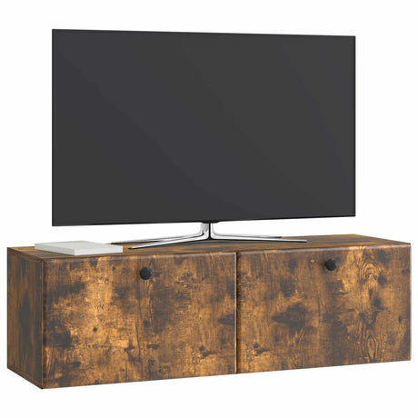 Vidaxl wandbeugel tv-kast 98 x 31 x 30 cm gerookt eiken bewerkt hout