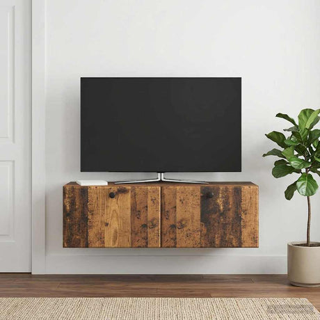 Vidaxl wandbeugel tv-kast 98 x 31 x 30 cm oud hout bewerkt hout
