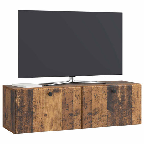Vidaxl wandbeugel tv-kast 98 x 31 x 30 cm oud hout bewerkt hout