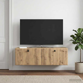 Vidaxl wandbeugel tv-kast 98 x 31 x 30 cm artisanaal eiken
