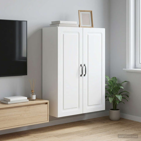 Vidaxl wandkast 66 x 34,5 x 90 cm bewerkt hout wit