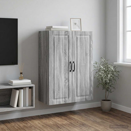 Vidaxl wandkast 66 x 34,5 x 90 cm bewerkt hout grijs sonoma