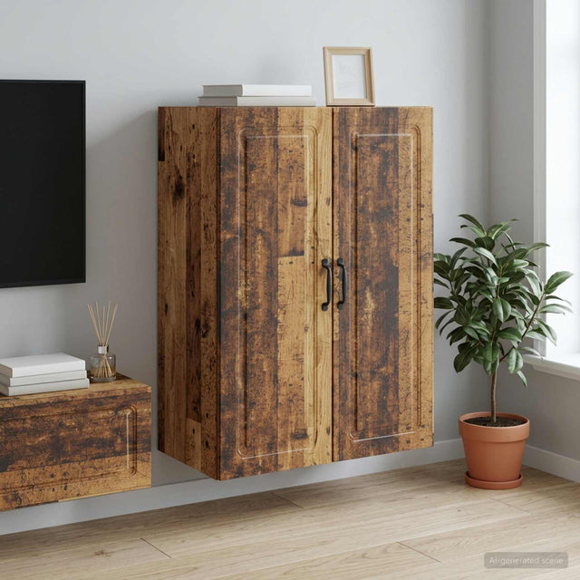 Vidaxl wandkast 66 x 34,5 x 90 cm bewerkt hout oud hout