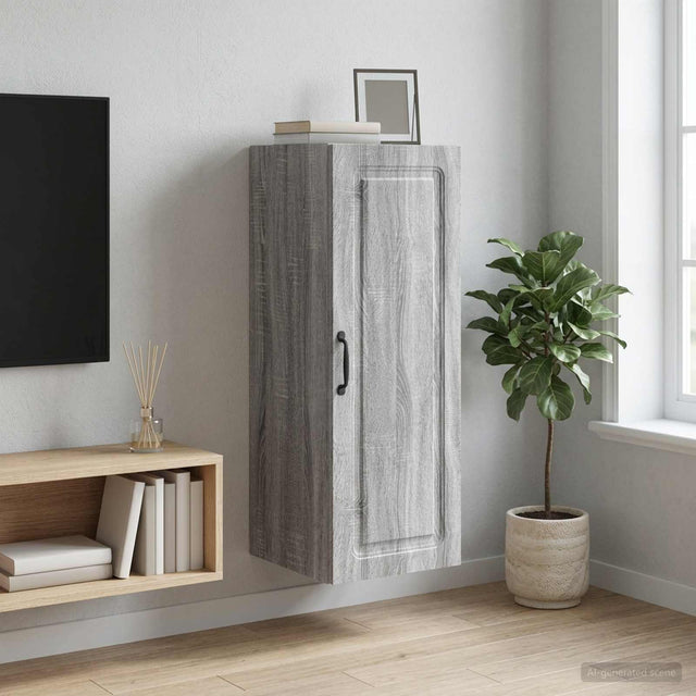 Vidaxl wandkast 33 x 34,5 x 90 cm bewerkt hout grijs sonoma