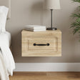 Vidaxl wandbeugel bedkast sonoma eiken 34,5 x 33 x 20 cm bewerkt hout