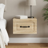Vidaxl wandbeugel bedkast sonoma eiken 34,5 x 33 x 20 cm bewerkt hout