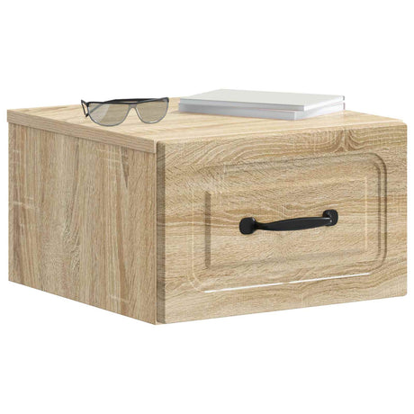 Vidaxl wandbeugel bedkast 2 st sonoma eiken 34,5 x 33 x 20 cm