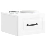 Vidaxl wandbeugel bedkast hoogglans wit 34,5 x 33 x 20 cm bewerkt hout