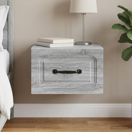 Vidaxl wandbeugel bedkast grijs sonoma 34,5 x 33 x 20 cm bewerkt hout