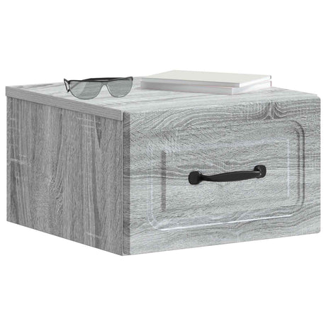 Vidaxl wandbeugel bedkast grijs sonoma 34,5 x 33 x 20 cm bewerkt hout