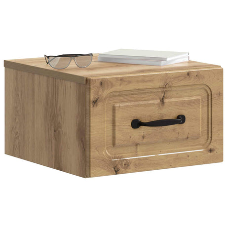 Vidaxl wandbeugel bedkast 2 st artisanaal eiken 34,5 x 33 x 20 cm