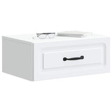 Vidaxl wandbeugel bedkast met lade wit 49 x 34,5 x 20 cm bewerkt hout