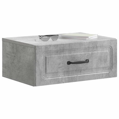 Vidaxl wandbeugel bedkast 2 st betongrijs 49 x 34,5 x 20 cm