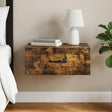 Vidaxl wandbeugel bedkast gerookt eiken 49 x 34,5 x 20 cm bewerkt hout