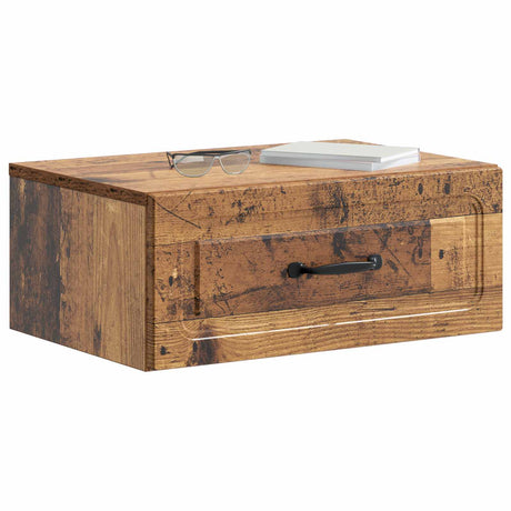 Vidaxl wandbeugel bedkast oud hout 49 x 34,5 x 20 cm bewerkt hout