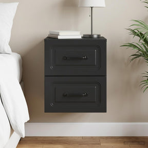 Vidaxl wandbeugel bedkast zwart 34,5 x 33 x 40 cm bewerkt hout