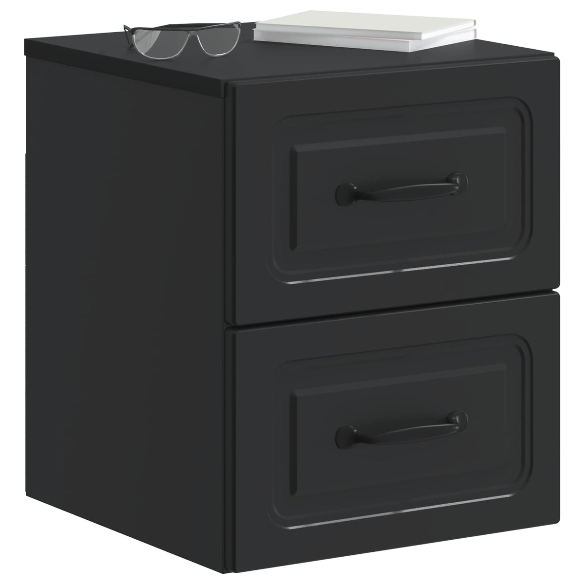 Vidaxl wandbeugel bedkast zwart 34,5 x 33 x 40 cm bewerkt hout