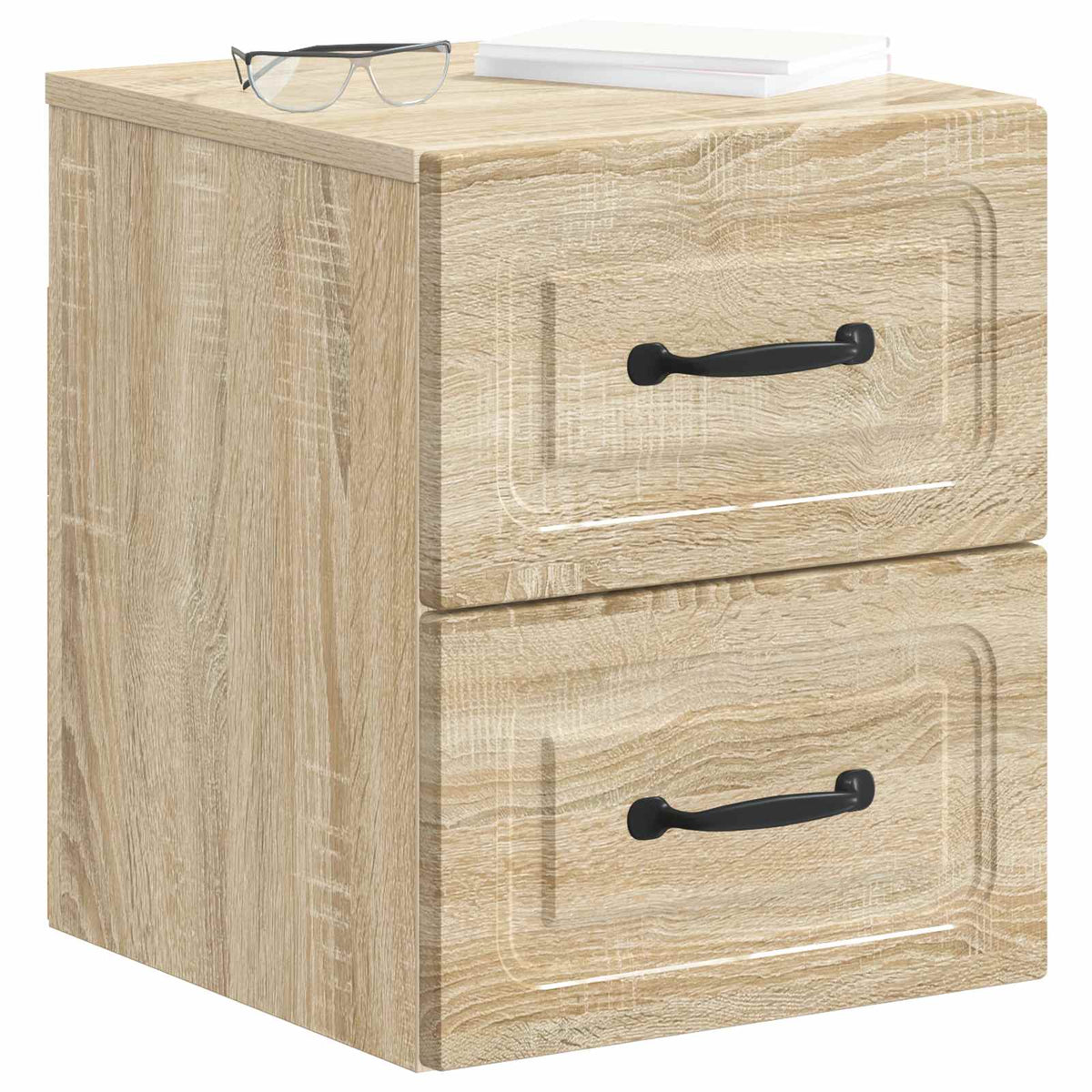 Vidaxl wandbeugel bedkast sonoma eiken 34,5 x 33 x 40 cm bewerkt hout