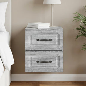 Vidaxl wandbeugel bedkast grijs sonoma 34,5 x 33 x 40 cm bewerkt hout