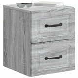 Vidaxl wandbeugel bedkast grijs sonoma 34,5 x 33 x 40 cm bewerkt hout