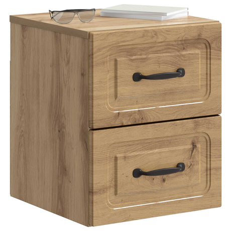 Vidaxl wandbeugel bedkast artisanaal eiken 34,5 x 33 x 40 cm