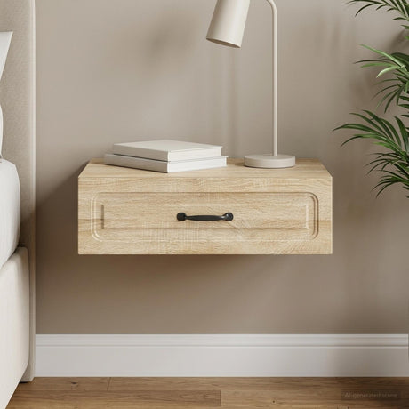 Vidaxl wandmontage zijtafel sonoma eiken 59 x 34,5 x 17 cm