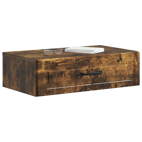 Vidaxl wandmontage zijtafel gerookt eiken 59 x 34,5 x 17 cm